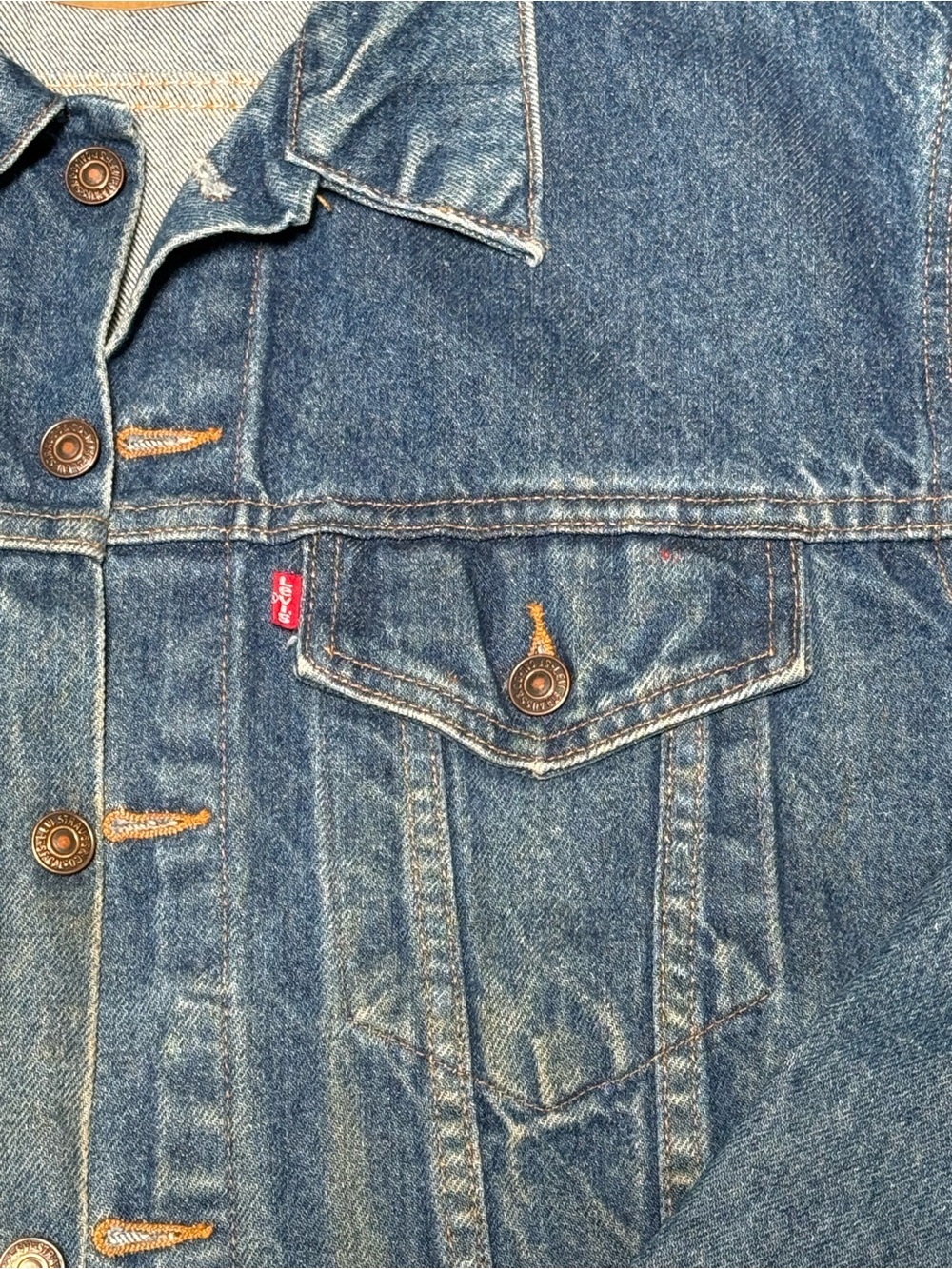 Levi’s 70506 Denim Trucker Jacket USA Made Medium Wash Size 44( vintage ) - Picture 11 of 11